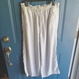LOFT CULOTTE COASTAL GRANNY PANTS SIZE MEDIUM TAN NWOT